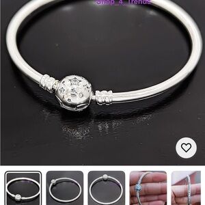 Pandora Silver Bracelet with Sparkling Accents